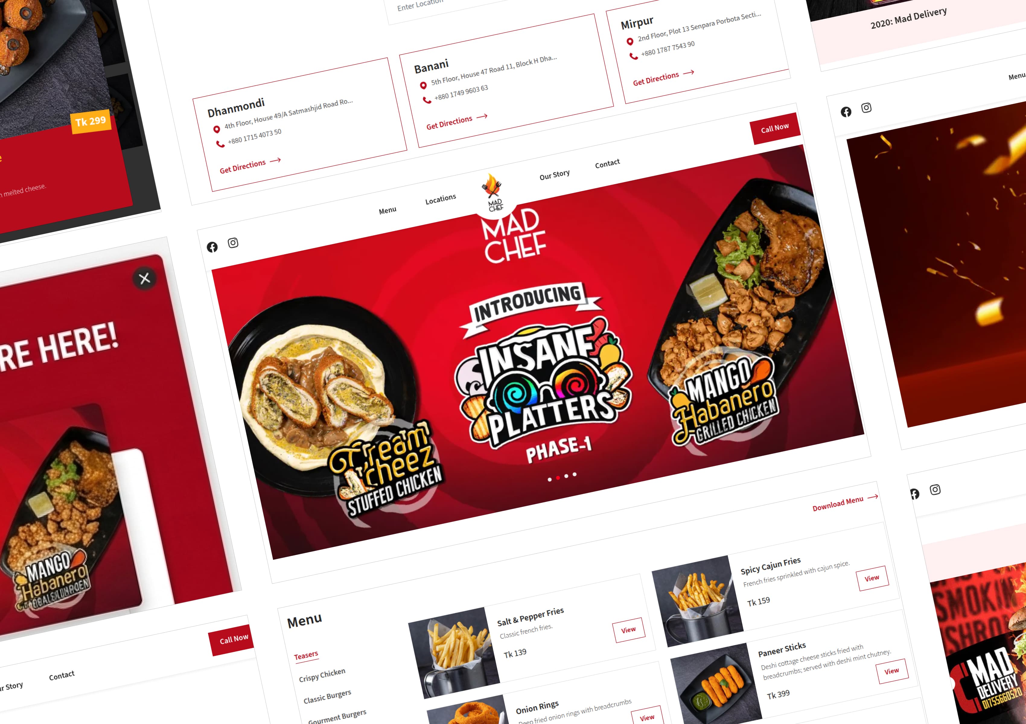 MadChef - Restaurant website with online ordering system