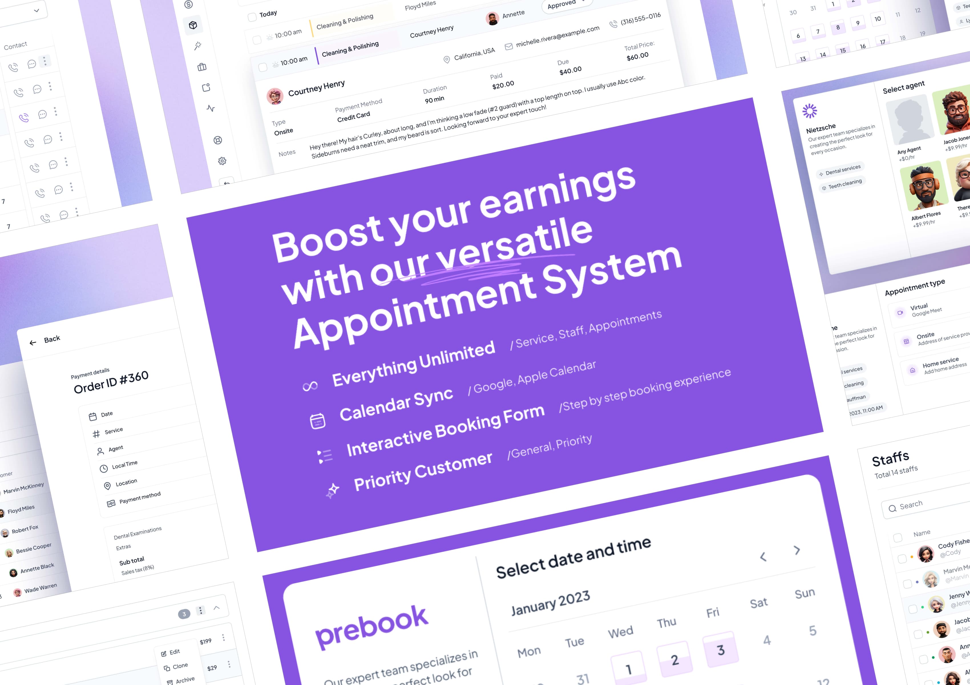 PreBook appointment management